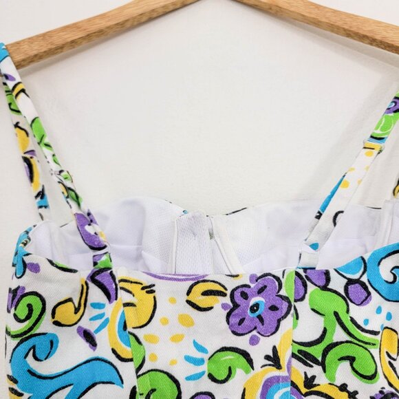 Mirror Palais 90's Swirl Bustier Top Small - Picture 6 of 11